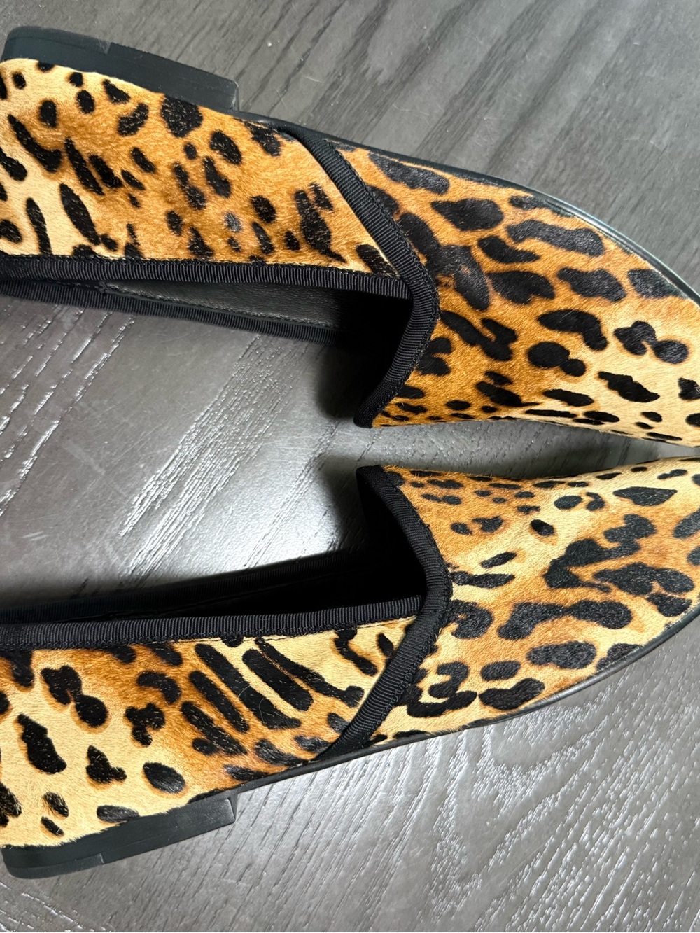 Gentle Souls Bailey Leopard Calf Hair Loafers Flats Women’s US 10M Slip On EUC - Picture 8 of 11